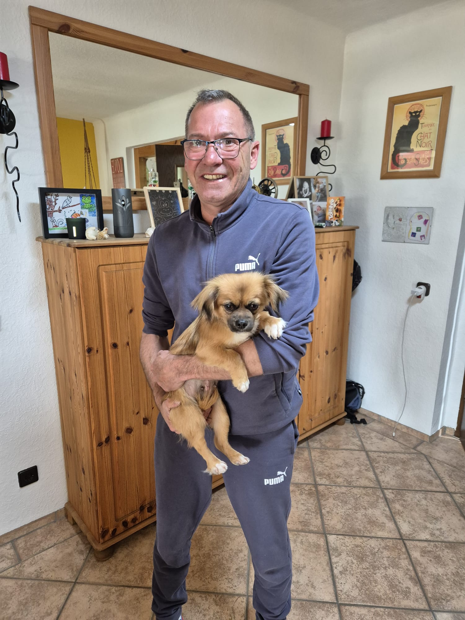 Daisy im neuen Zuhause bei Herrn Malter in Elversberg